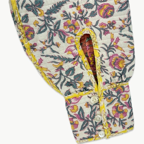 NWOT LLANI x Free People Sofi Reversible Floral Jacket | Small | Ivory/Coral - Picture 12 of 15